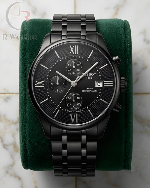 (OS)📷⬆️⭐ Tissot premium full Black Silver (TSP7)