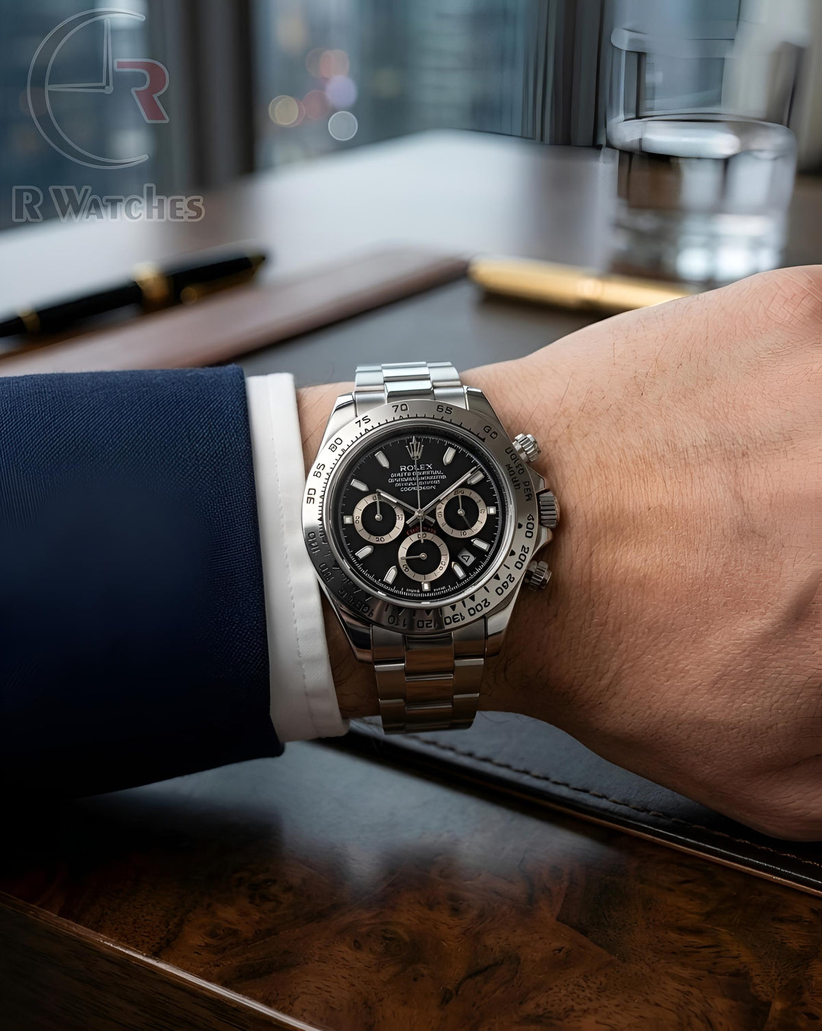 (SS)📷⭐ Rolex Daytona silver black (RXP6)