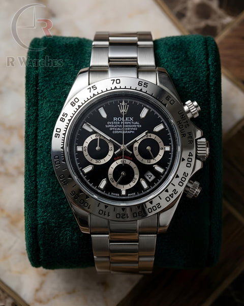 (SS)📷⭐ Rolex Daytona silver black (RXP6)