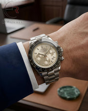 (OS)📷⭐ Rolex Daytona silver black ring (RXP9)