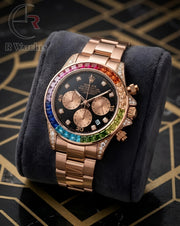 (OS2)📷⬆️⭐ Rolex rainbow Rose gold black (RXP7)