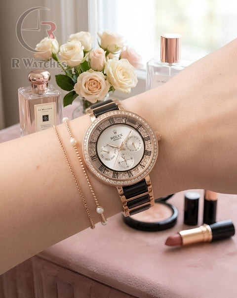 (OS)📷⬆️ Rolex Girls Roman Black White (RXG4)