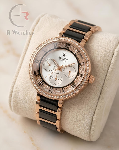 (OS)📷⬆️ Rolex Girls Roman Black White (RXG4)