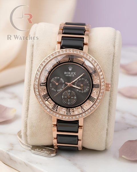 (OS)📷⬆️ Rolex Girls Roman Black (RXG6)