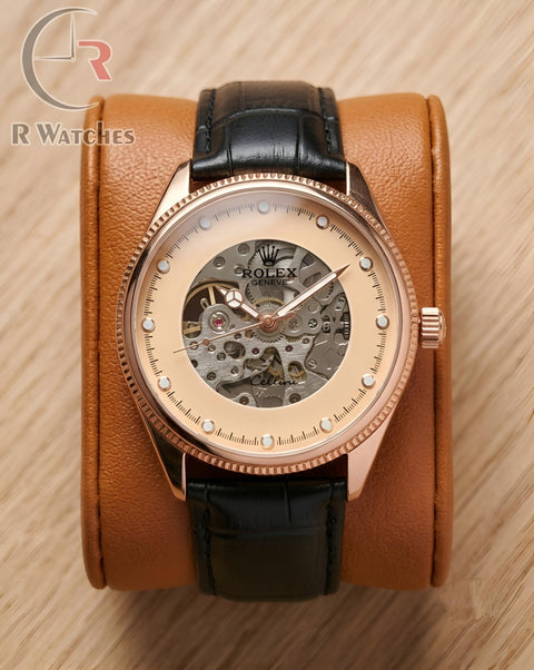 (OS)📷⬆️ Rolex automatic leather gold (RXAL1)