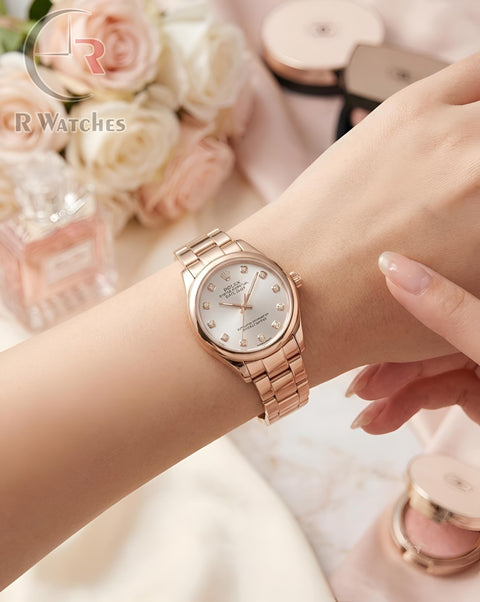 (OS)📷⬆️ Rolex Girls Rose Gold White (RXG57)