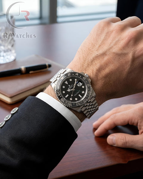 (OS2)📷⬆️ Rolex Silver Black Grey (RXP101)