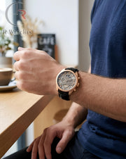 (OS)📷⬆️ Tag CR7 Leather Black Rose Gold Grey (TGL5)