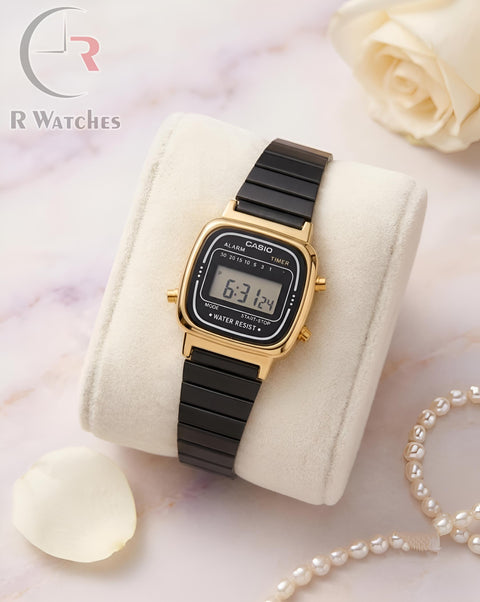 (OS3)⬆️ Casio Girls Black Gold