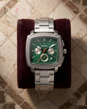 (SS)⬆️ Fossil Matt Square Silver Green