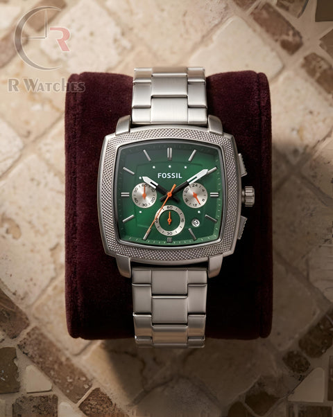 (SS)⬆️ Fossil Matt Square Silver Green