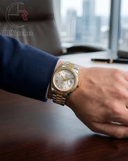 (SS) Rolex Roman Dual Tone White