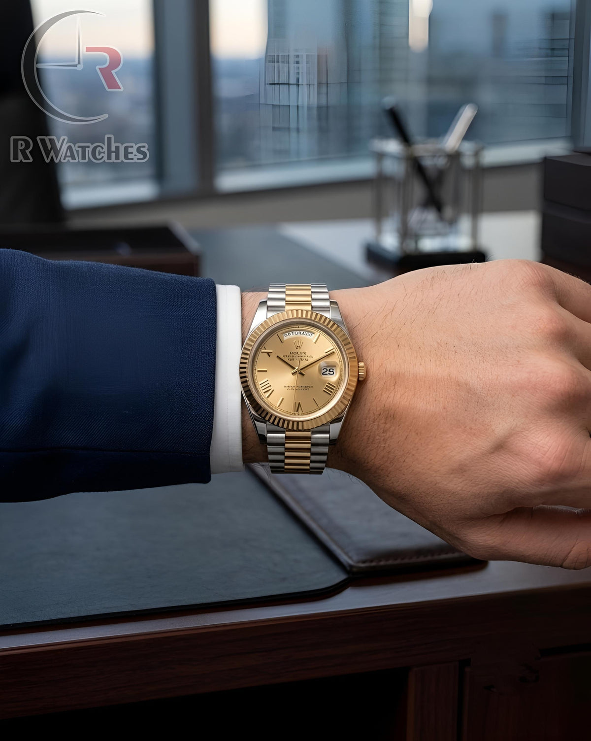(OS)⬆️ Rolex Roman Dual Tone Gold