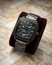 (OS2)⬆️ Fossil Matt Square Full Black Blue