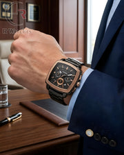 (OS2)⬆️ Fossil Matt Square Rose Gold Black