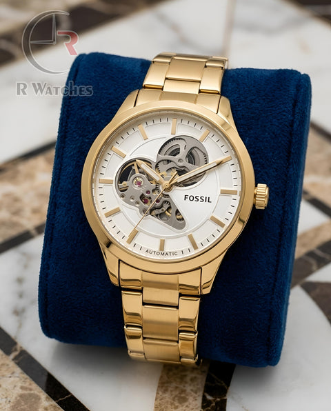 (OS2)⬆️ Fossil Automatic Gold White