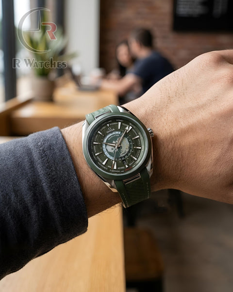 (OS) Omega Silicon World Green Silver
