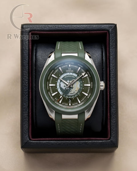 (OS) Omega Silicon World Green Silver