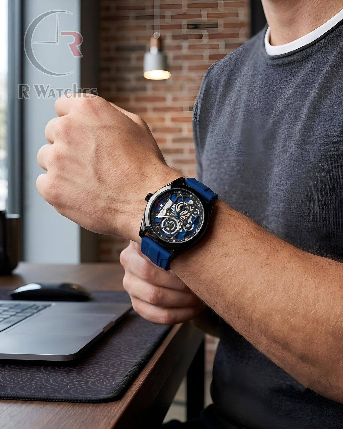 (OS) Tommy Hilfiger Silicon Black Blue