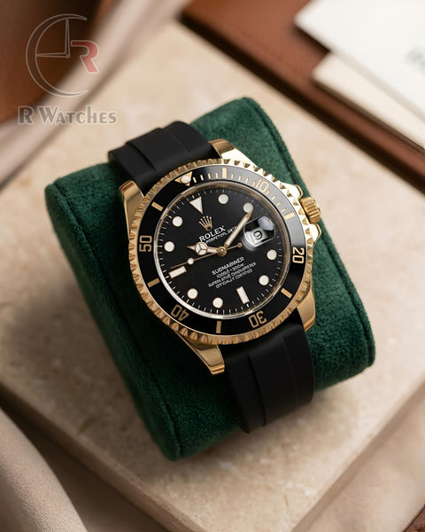 (SS) Rolex Silicon Black Gold