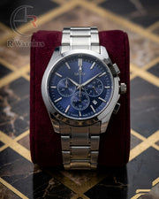 (SS) Omega Silver Nevy Blue