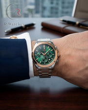 (SS) Omega Rose Gold Green