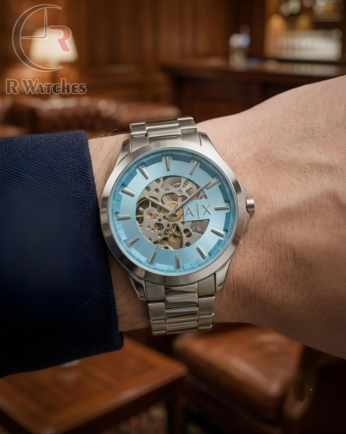 (OS) AX Automatic Silver Tiffany Blue