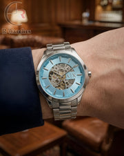 (OS) AX Automatic Silver Tiffany Blue