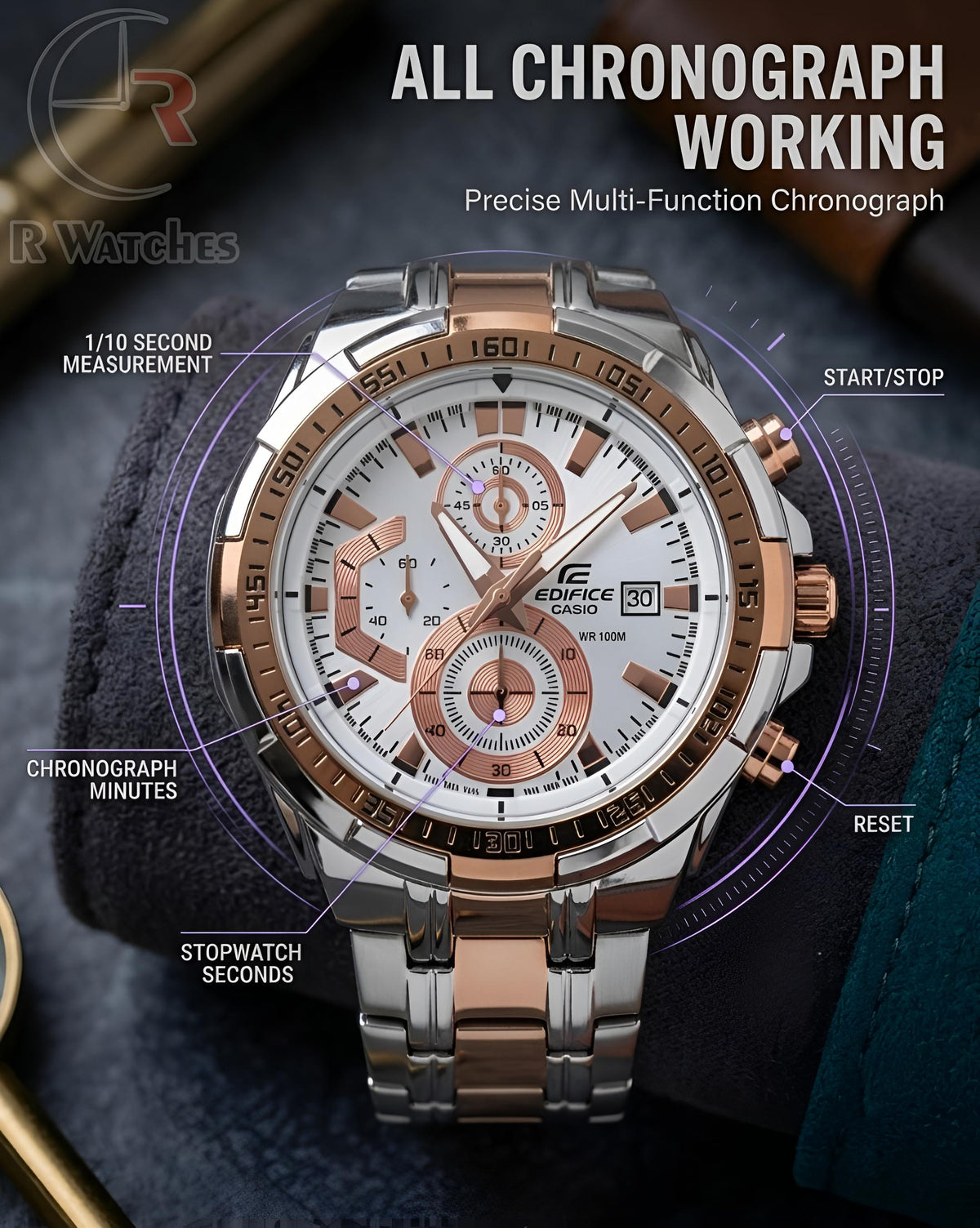 Edifice Rose Gold – Premium Luxury Chronograph Watch