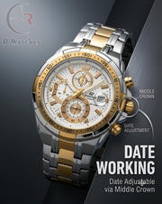 Edifice Dual White – Premium Luxury Chronograph Watch
