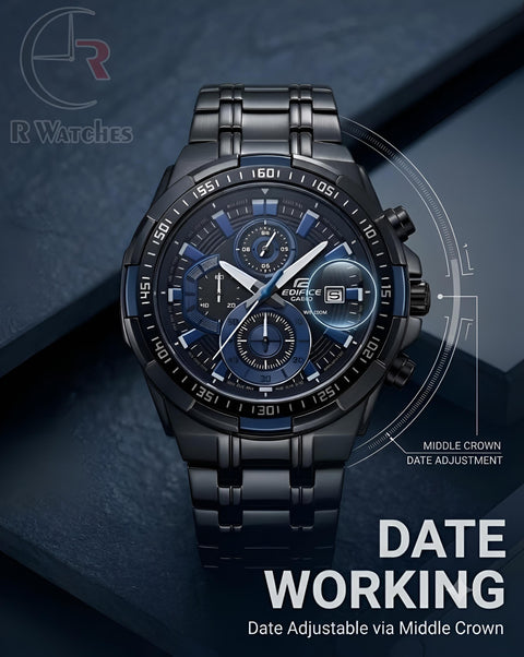 Edifice Black Blue – Premium Luxury Chronograph Watch