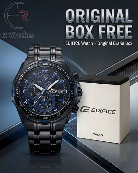 Edifice Black Blue – Premium Luxury Chronograph Watch