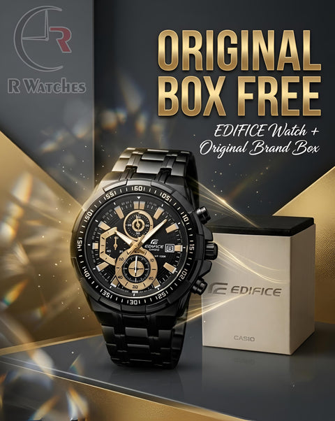 Edifice Black Gold – Premium Luxury Chronograph Watch