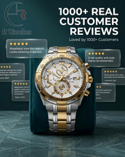 Edifice Dual White – Premium Luxury Chronograph Watch