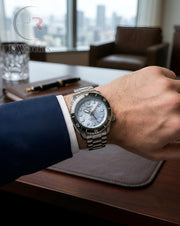 (OS2) Seiko Silver Blue Black