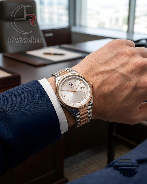 (OS) Tommy Hilfiger Rose Gold White
