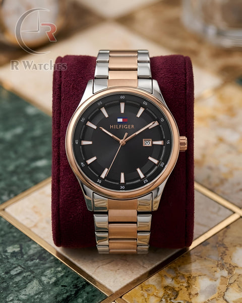 (OS) Tommy Hilfiger Rose Gold Black