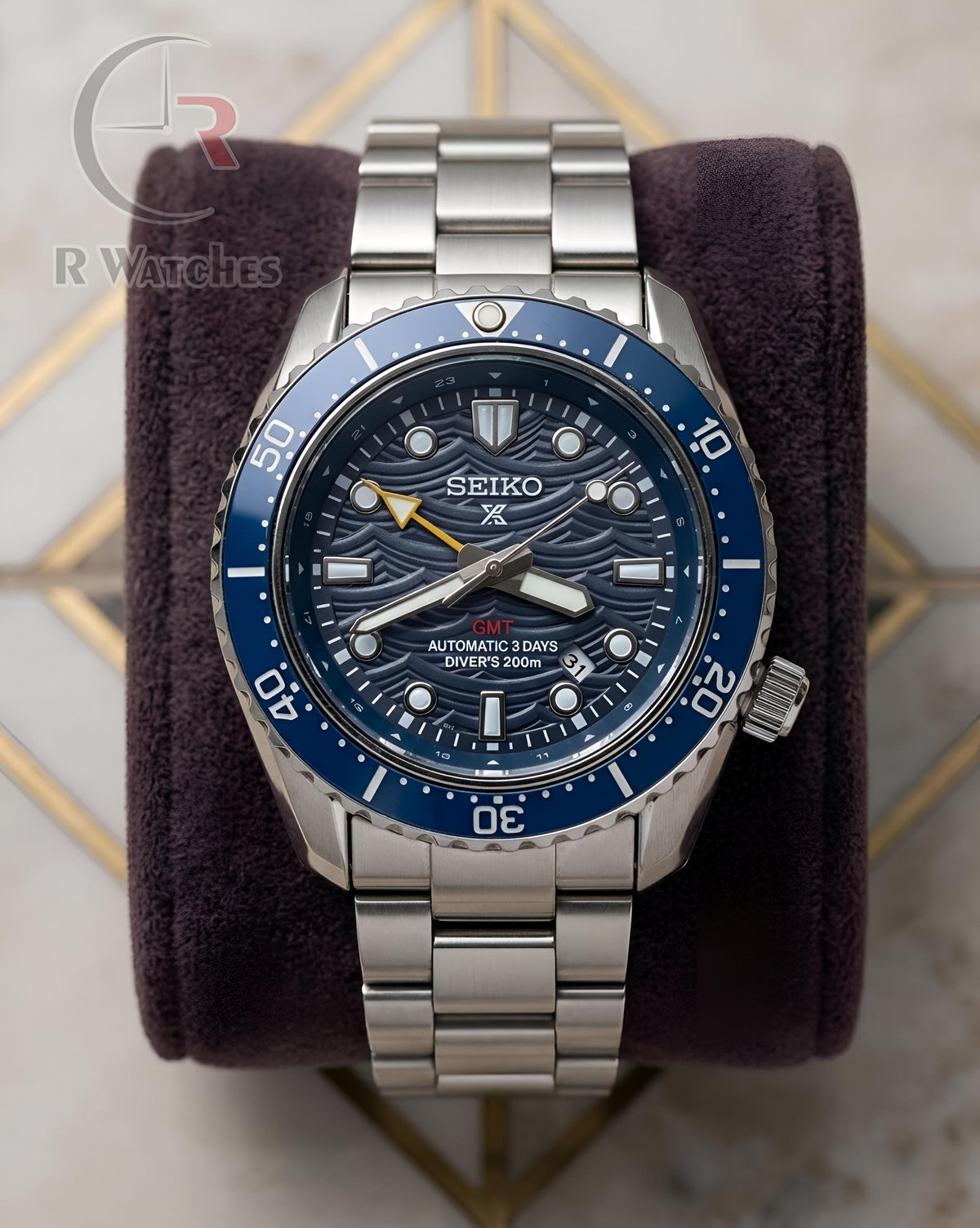 (OS) Seiko Silver Nevy Blue