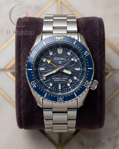 (OS) Seiko Silver Nevy Blue