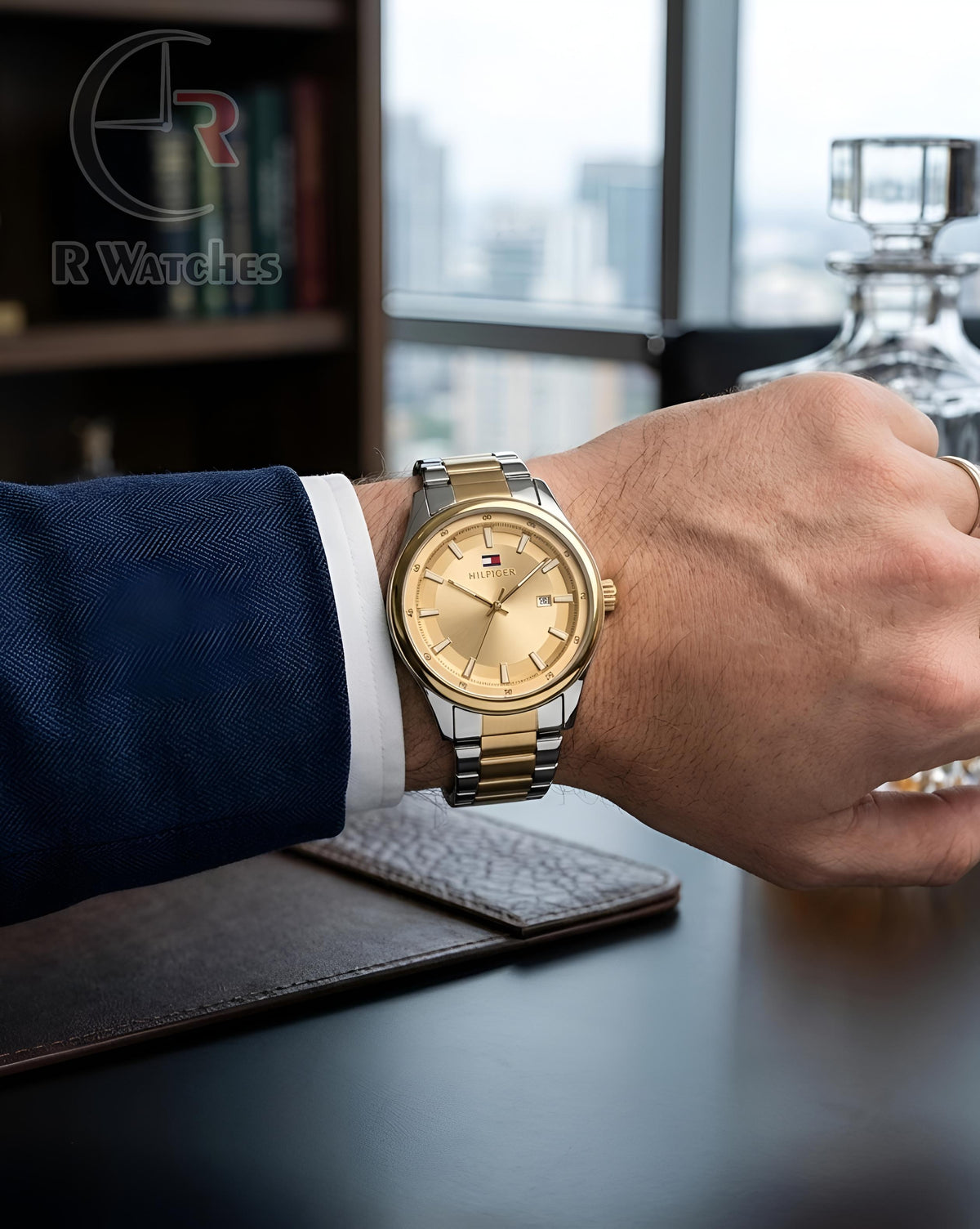 (OS) Tommy Hilfiger Dual Tone Gold