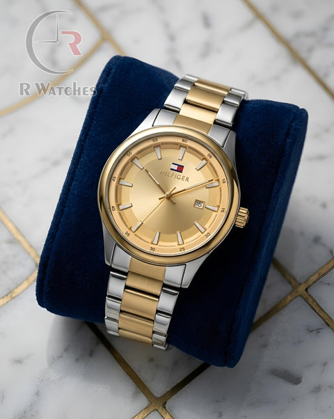 (OS) Tommy Hilfiger Dual Tone Gold
