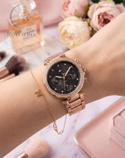 (OS) Tommy Hilfiger Girls Rose Gold Black