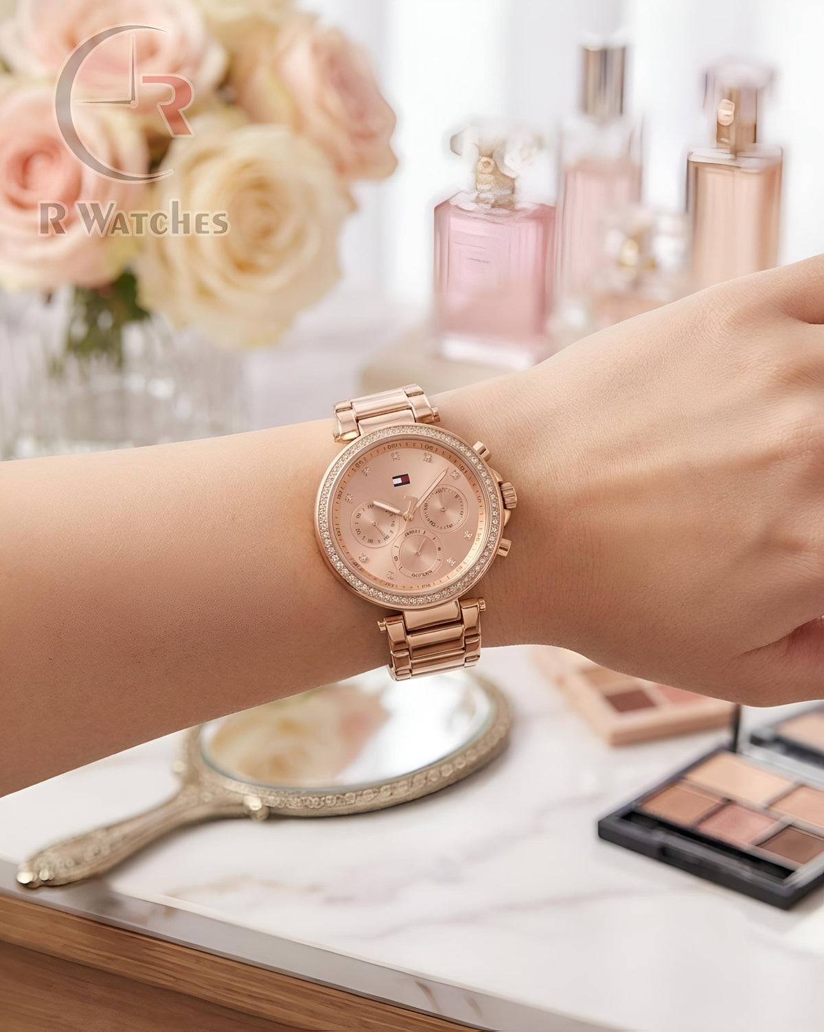 (OS) Tommy Hilfiger Girls Full Rose Gold