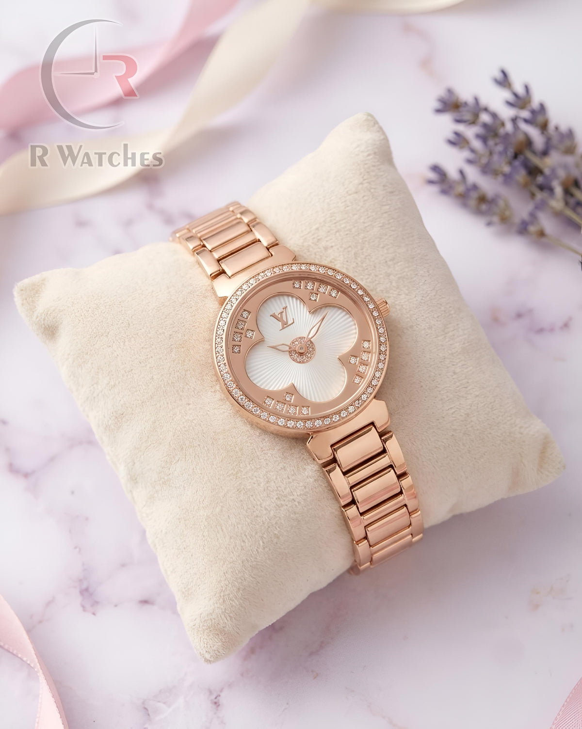 (OS) LV Girls Rose Gold White
