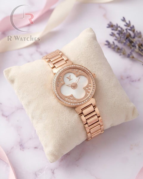 (OS) LV Girls Rose Gold White