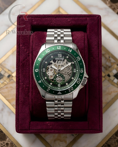 (OS) Seiko Automatic Silver Green