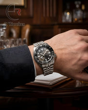 (OS) Seiko Automatic Silver Black