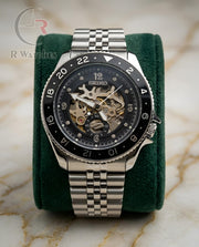 (OS) Seiko Automatic Silver Black