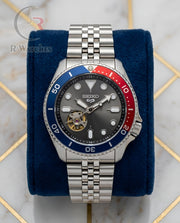 (OS) Seiko Automatic Silver Red Blue