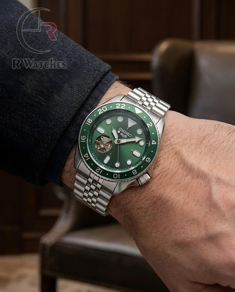 (OS) Seiko Automatic Silver Green